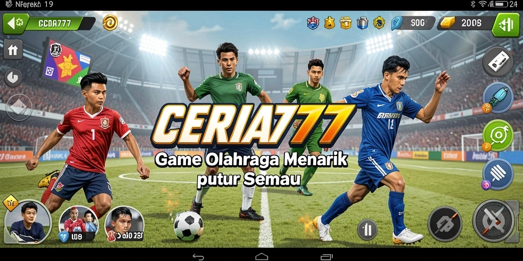 Tangkapan layar permainan CERIA777 memperlihatkan aksi seru dalam olahraga.