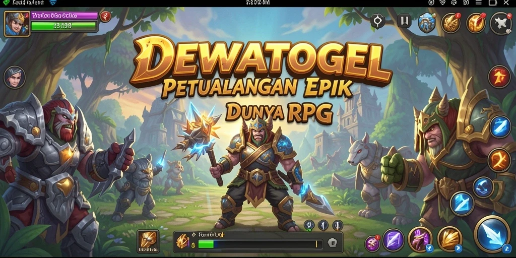 Tampilan gameplay DEWATOGEL yang menunjukkan aksi RPG yang mendebarkan.