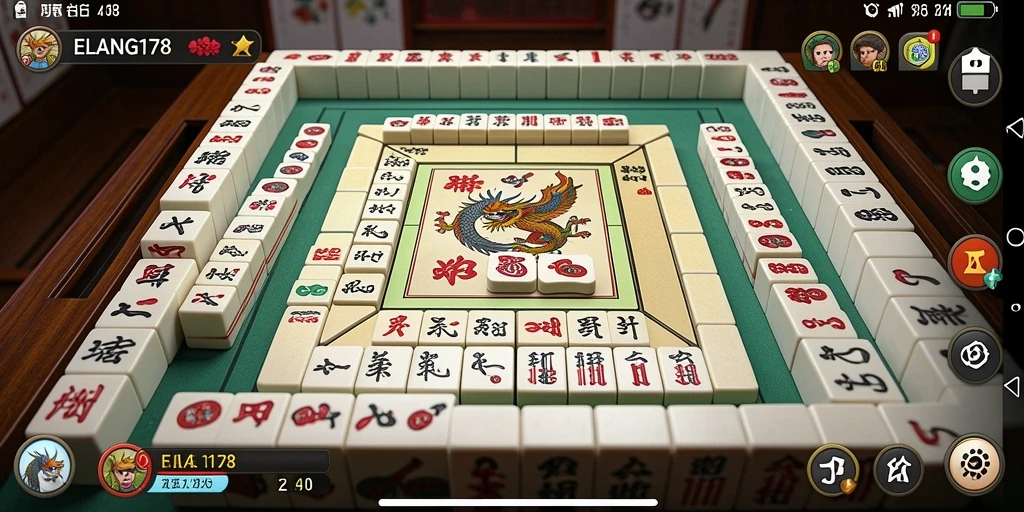 Tampilan gameplay ELANG178 yang menampilkan keseruan bermain mahjong.