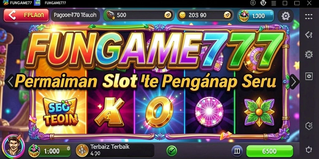 Tampilan gameplay FUNGAME777 yang menarik dan penuh warna.