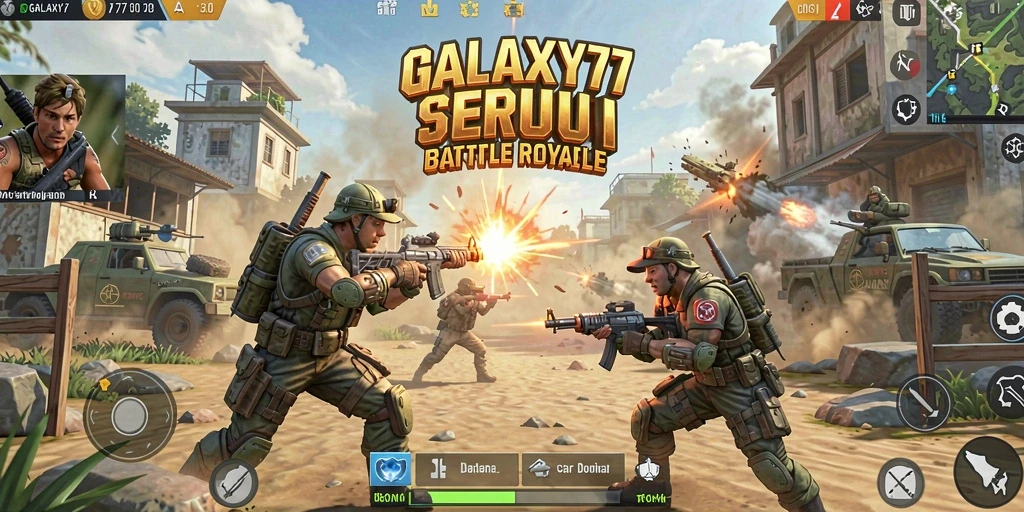 Tampilan screenshot gameplay menegangkan di GALAXY77.