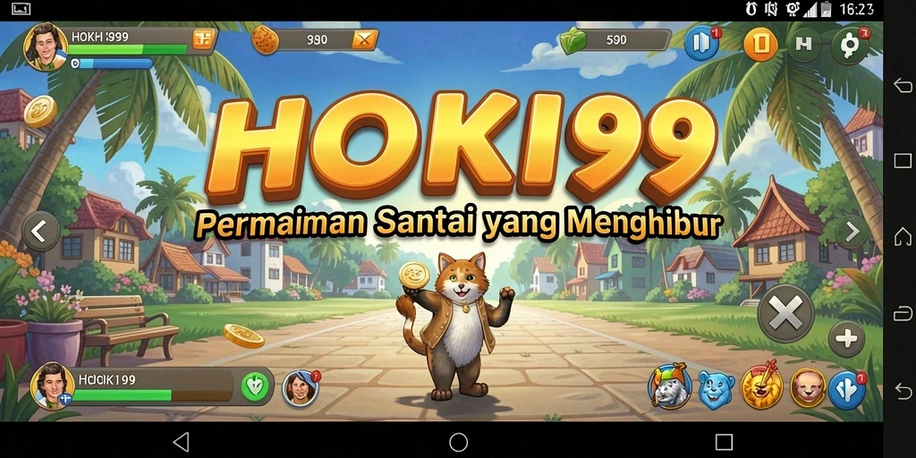 Tampilan gameplay HOKI99 yang ceria dan mengasyikkan.