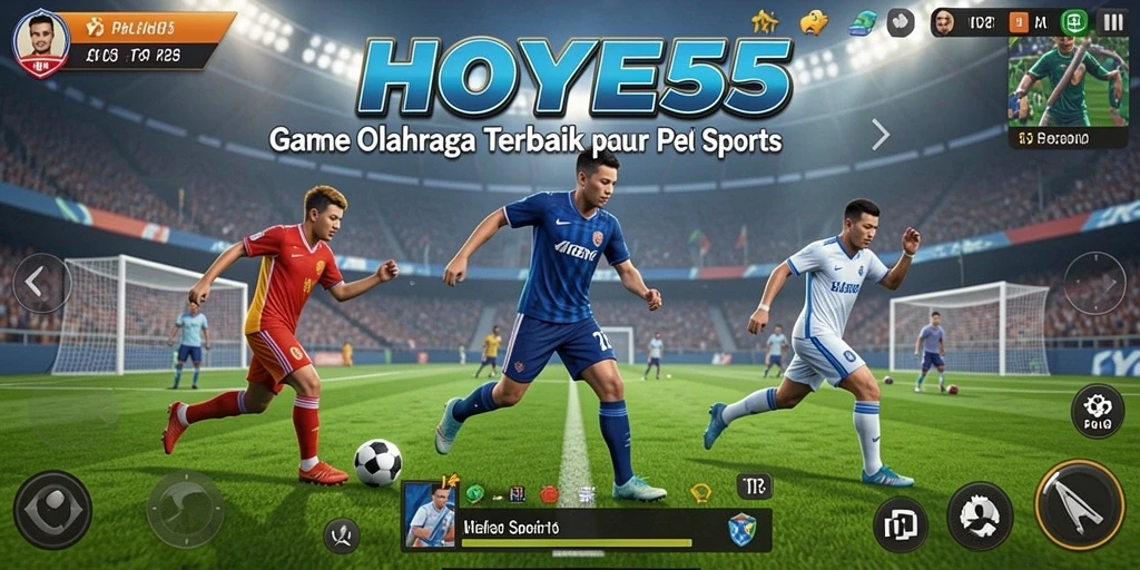 Tampilan seru gameplay HOYE55 yang menampilkan aksi olahraga yang mendebarkan.