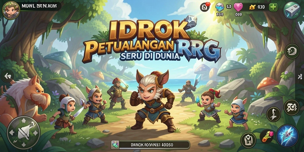 Gameplay seru di IDROK dengan berbagai misi RPG.