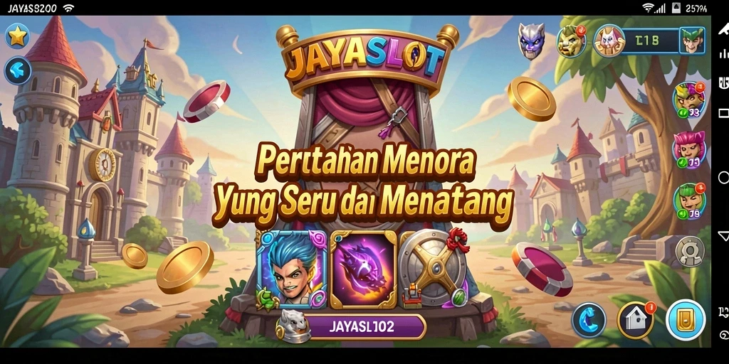 Tampilan gameplay JAYASLOT yang menegangkan dengan strategi Tower Defense.