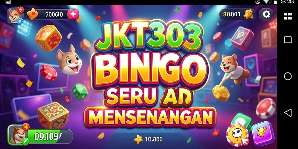 Screenshot permainan Bingo dengan tampilan yang menarik dan interaktif.