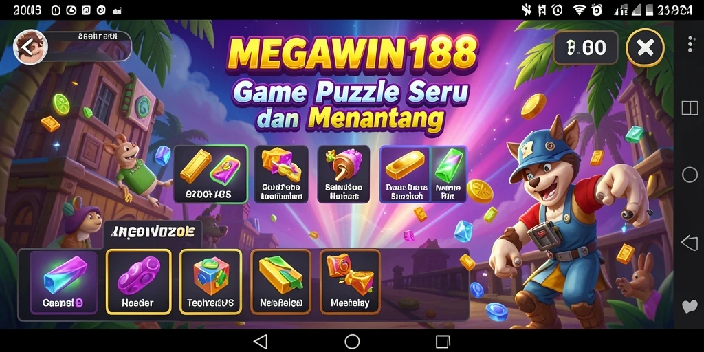 Tampilan gameplay seru MEGAWIN188 saat menyelesaikan teka-teki.
