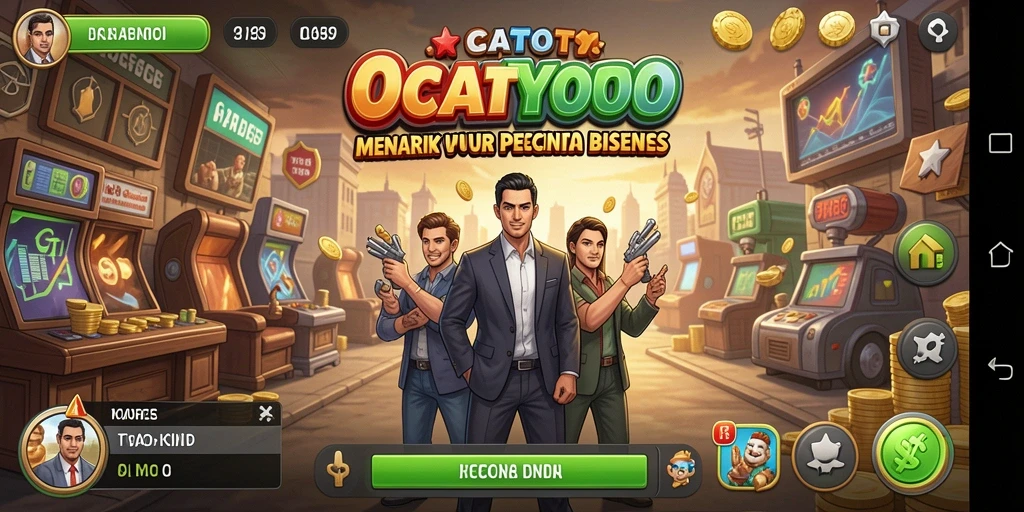 Tampilan gameplay <strong>OCATOTO</strong> yang menarik dengan elemen Tycoon yang memikat.