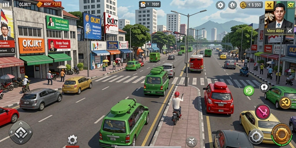 Screenshot menggambarkan gameplay OKJKT yang menarik dan strategis.