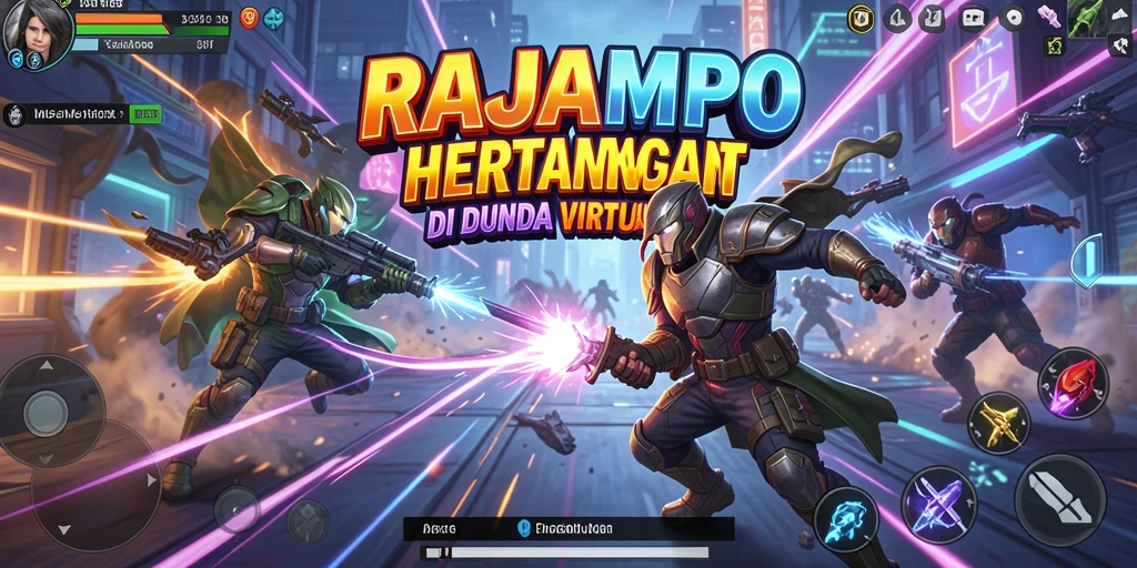 Tangkapan layar gameplay RAJAMPO dengan pertarungan yang mendebarkan.