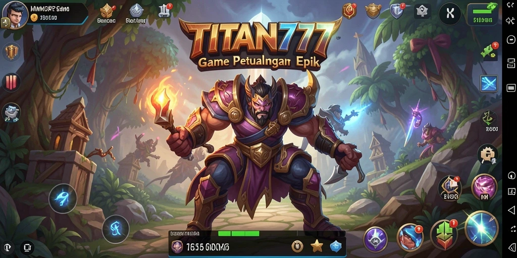 Tampilan gameplay epik dari TITAN777 dengan petualangan seru