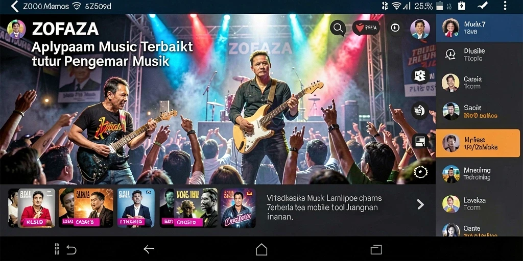 Screenshot gameplay ZOFAZA menampilkan keseruan bermain musik.